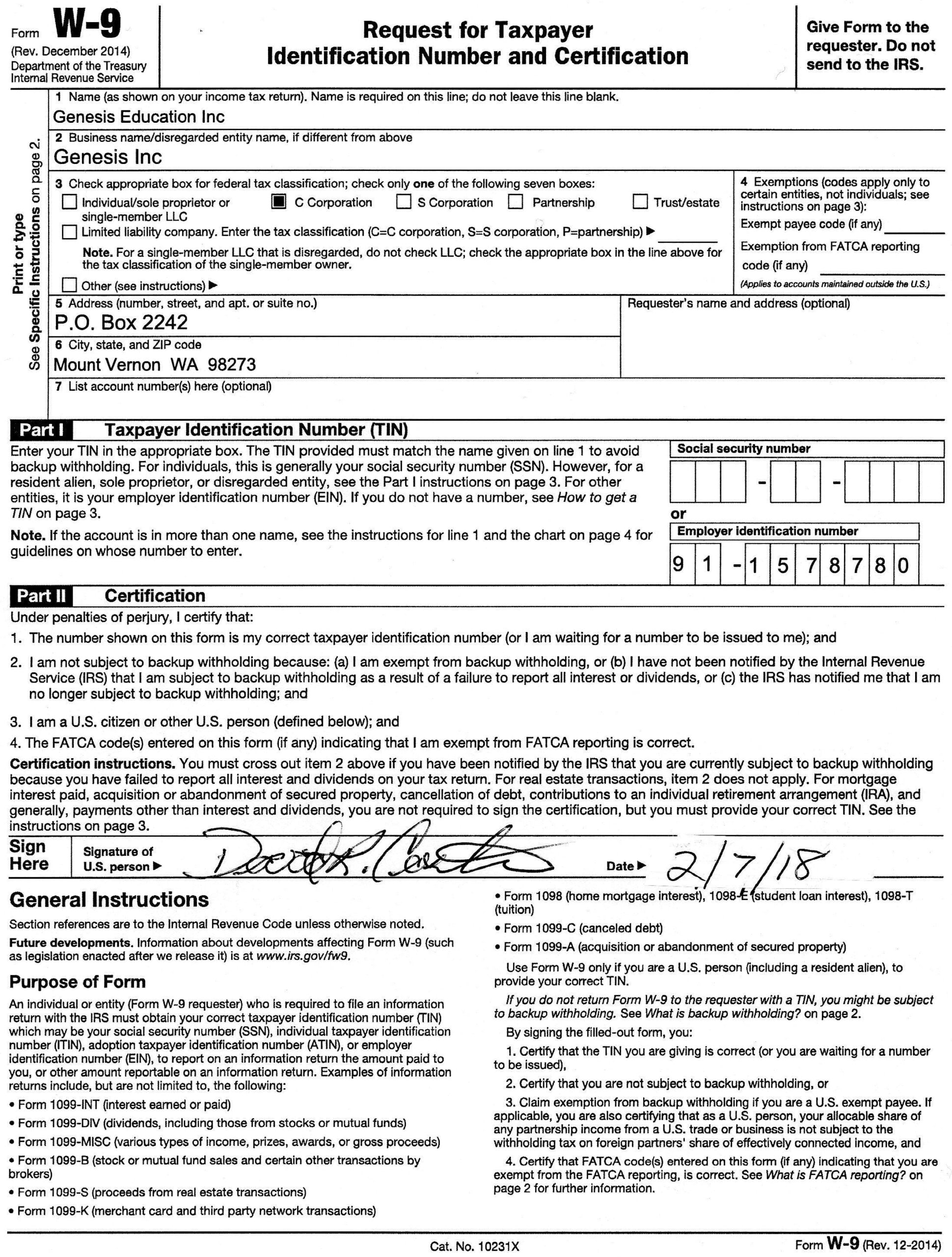 Tax Form W 9 Printable Printable Forms Free Online